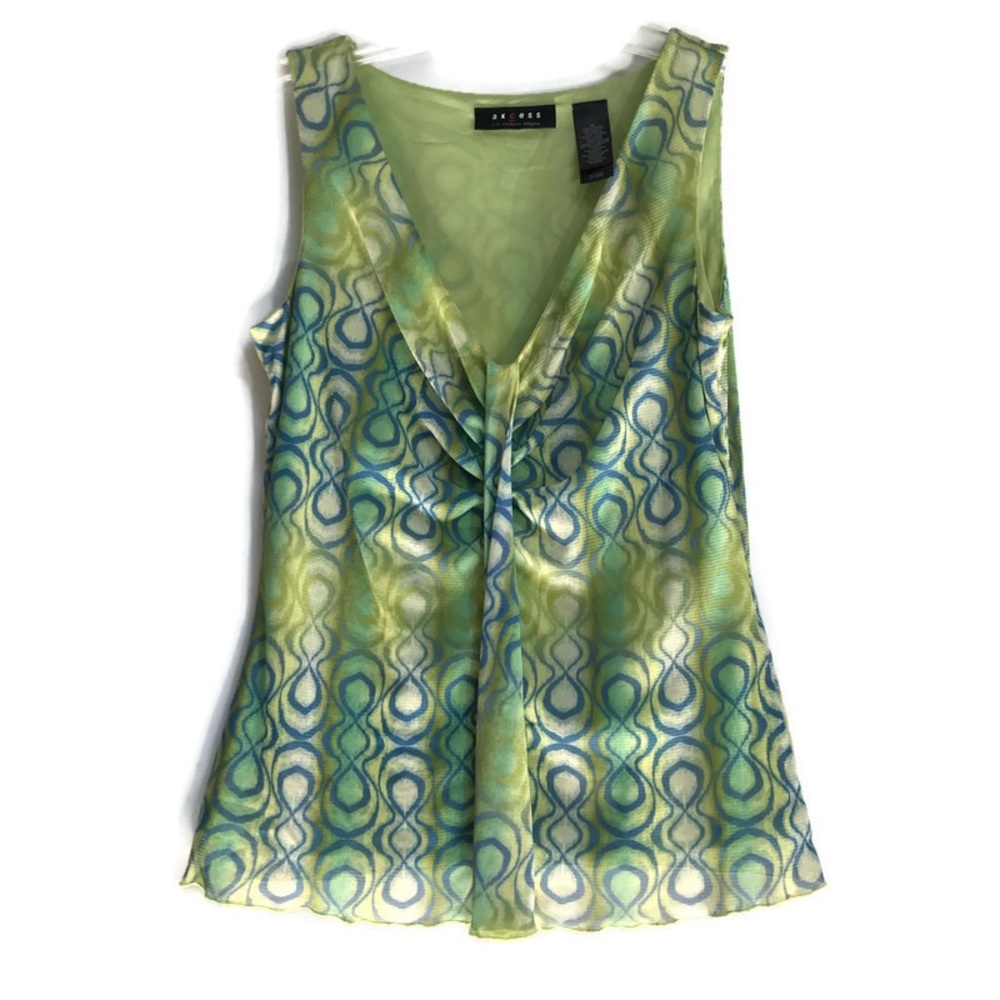 Axcess Tank M Lined Green blue